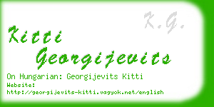 kitti georgijevits business card